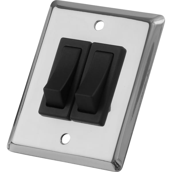 Sea-Dog Double Gang Wall Switch - Stainless Steel 403020-1 - main